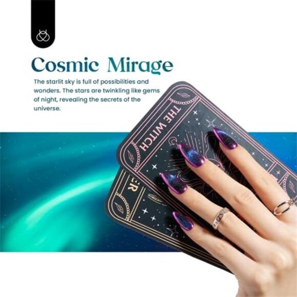 Beetles Cat Eye Gel Polish Set - 24Pcs 20 Colors Glitter Dark Color Changing - Picture 5 of 7